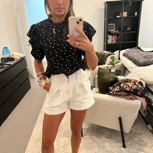 Black top with white hearts